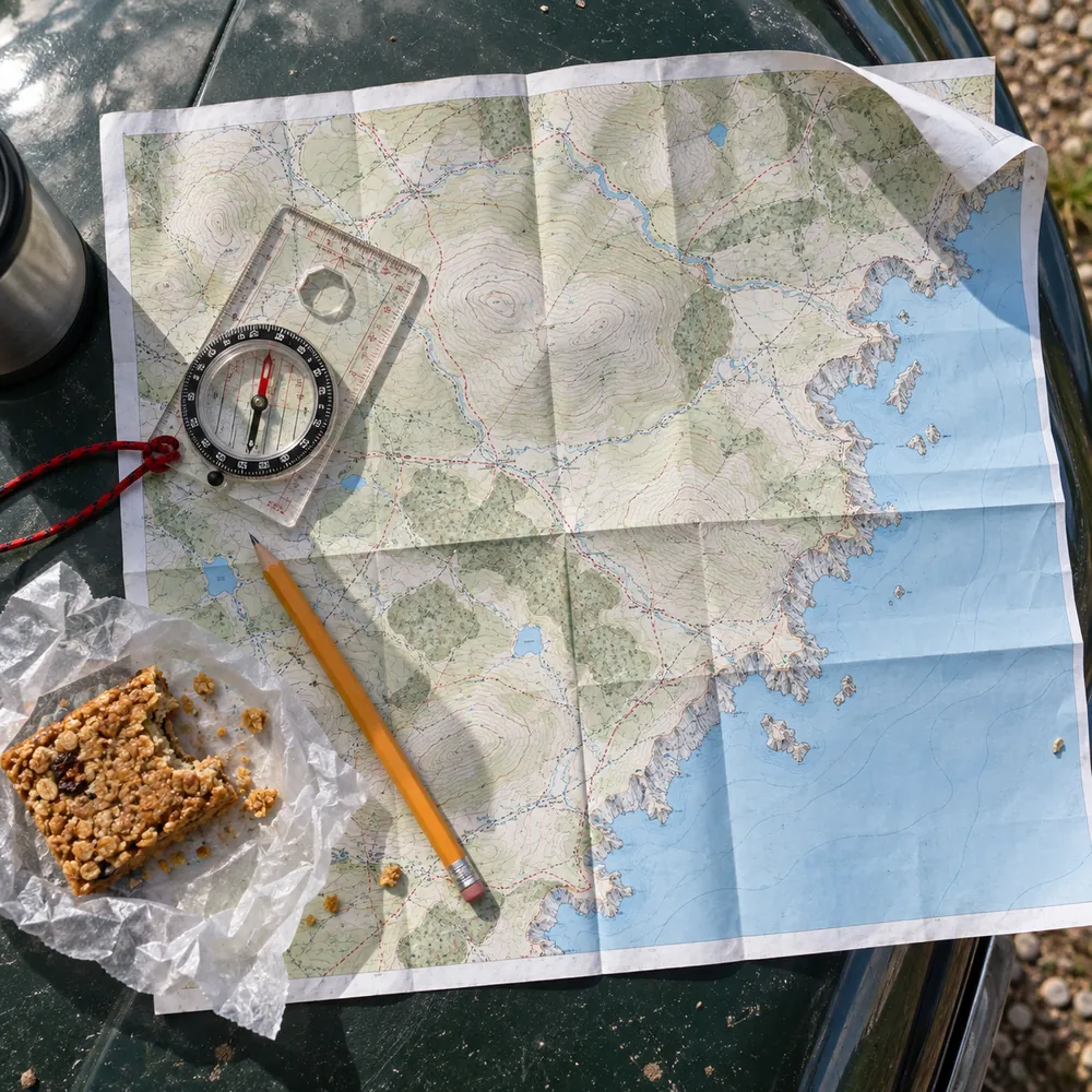 Acadia Trail Map & Compass