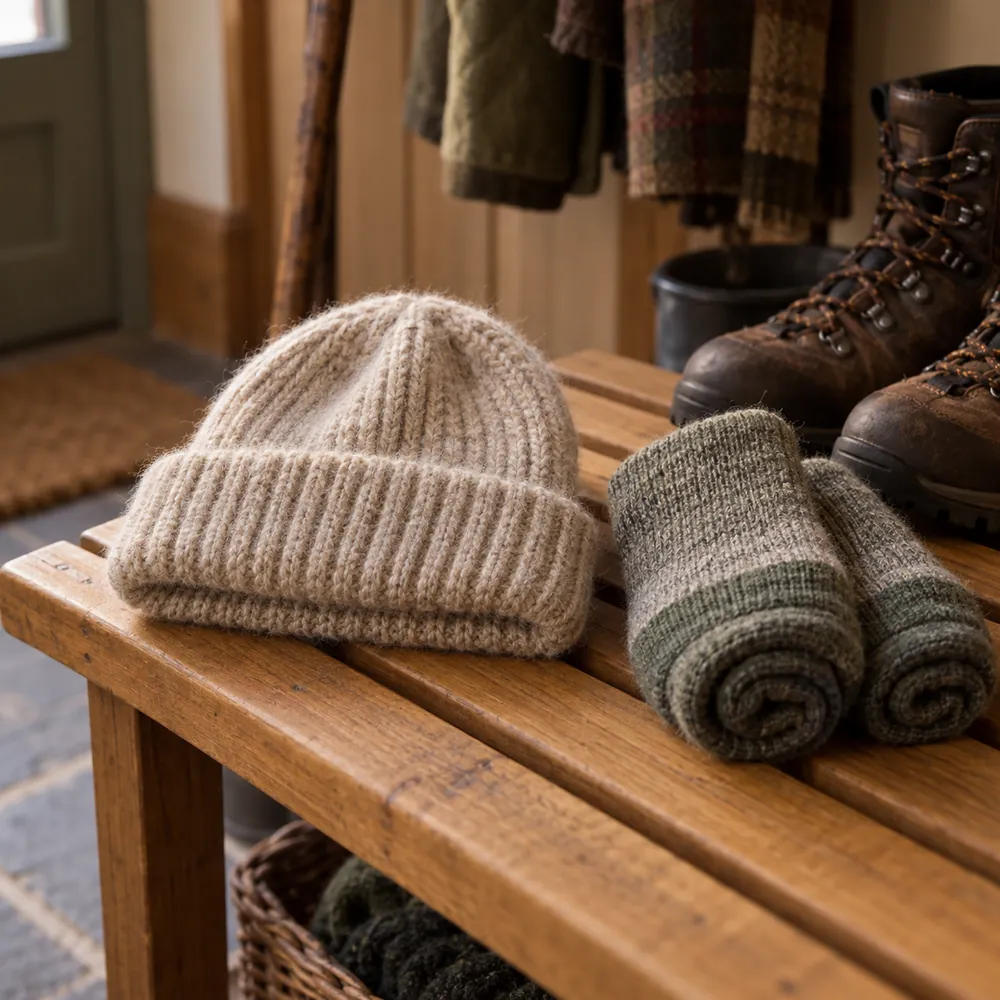 Wool Beanie & Hiking Socks